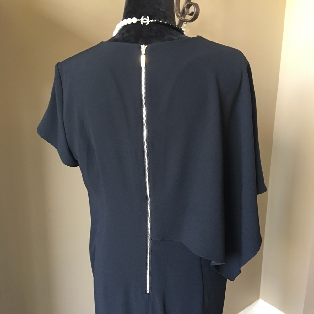 🖤 CHICO’S BLACK LABEL DRESS Short Sleeve, Asymmetrical ~ Sz S - Picture 4 of 10